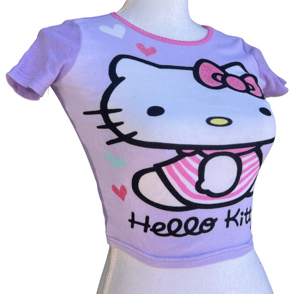 Y2K Hello Kitty Baby Tee Crop Top - Picture 4 of 7